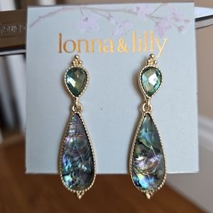 Lonna & Lilly Gold-Tone Stone Double Drop Earrings